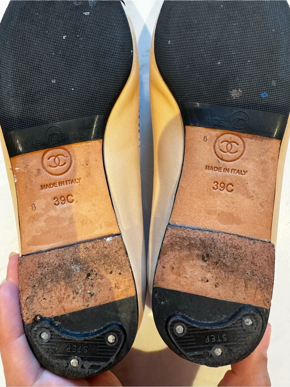 Chanel 2020 Chain Trim CC Logo Ballet Flats